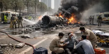 Fire caused by missile debris in Abu Dhabi, 6 people including 5 Indians injured