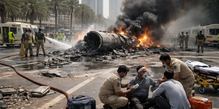 Fire caused by missile debris in Abu Dhabi, 6 people including 5 Indians injured