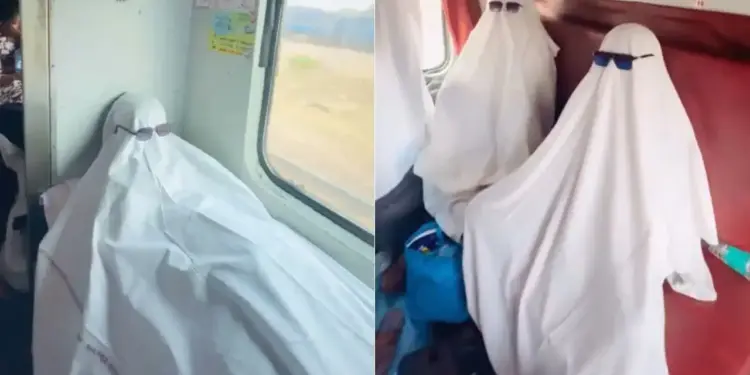 'Ghostly' atmosphere created in the train, your parrots will fly away after watching the video of the unique creativity of the passengers