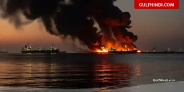 Huge fire broke out at Fujairah Port after drone attack in UAE, government issued new alert for common people