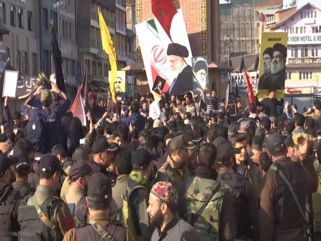 Jammu and Kashmir: Hundreds of Shia Muslims protest against Khamenei's assassination in Srinagar.