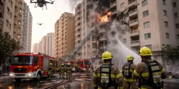 Kuwait Drone Update: Drone attack on residential building in Mangaf, Kuwait, fire department took action on 24 incidents.