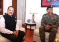Lieutenant General Prateek Sharma met Union Minister Jitendra Singh