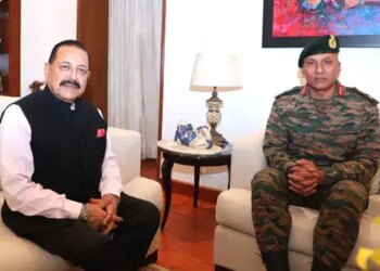 Lieutenant General Prateek Sharma met Union Minister Jitendra Singh