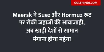 Maersk stopped movement of ships on Suez and Hormuz routes, now importing goods from Gulf countries will be expensive