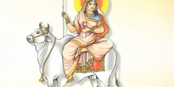 Noida: On the first day of Chaitra Navratri, Maa Shailputri was worshiped as per rituals, queues of devotees formed in the temples.