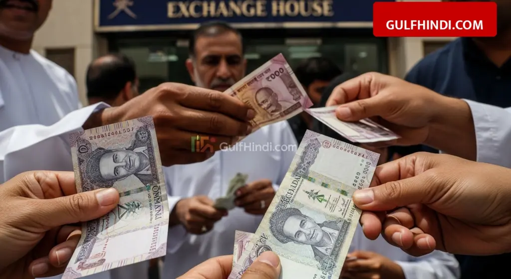 Omani Rial broke record, 240 rupees were being sold for 1 Rial, crowd gathered in the exchange house