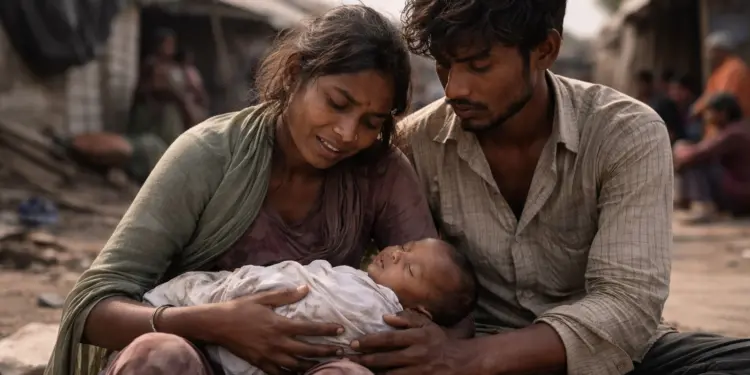One month old innocent died due to hunger and disease in Bareilly, parents had gone to beg