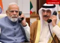 Phone conversation between PM Modi and Crown Prince of Kuwait, the situation in the Middle East and the security of Indians were discussed.