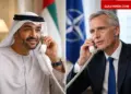 Phone conversation between UAE President and NATO Chief, discussion on maritime security and tensions