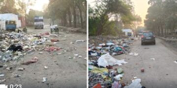 Pile of garbage in Ram Darbar area, increased risk of major accident near gas warehouses