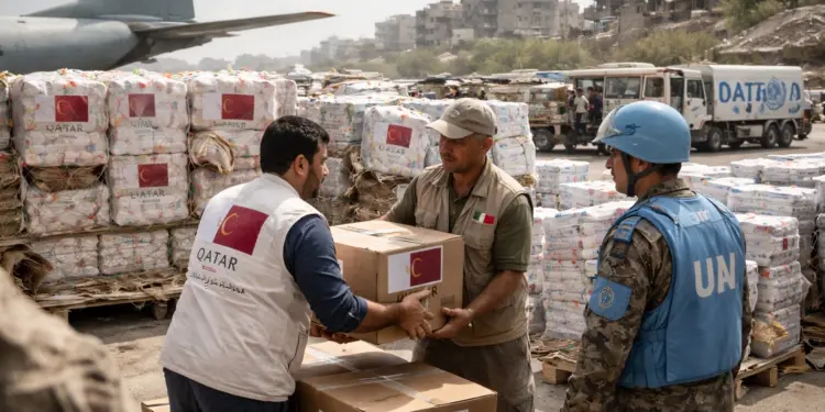 Qatar made a big announcement, started 308 million dollar aid in collaboration with UN in Lebanon crisis