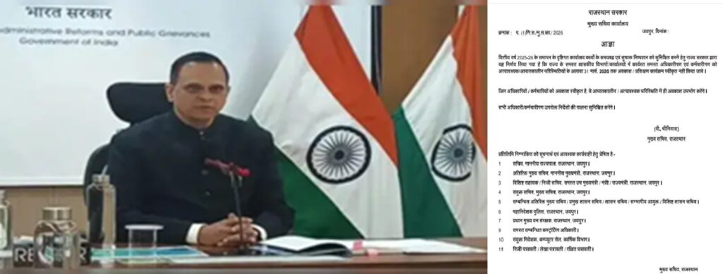 Rajasthan: Ban on holidays of government officers and employees till the end of the financial year, Chief Secretary issued orders