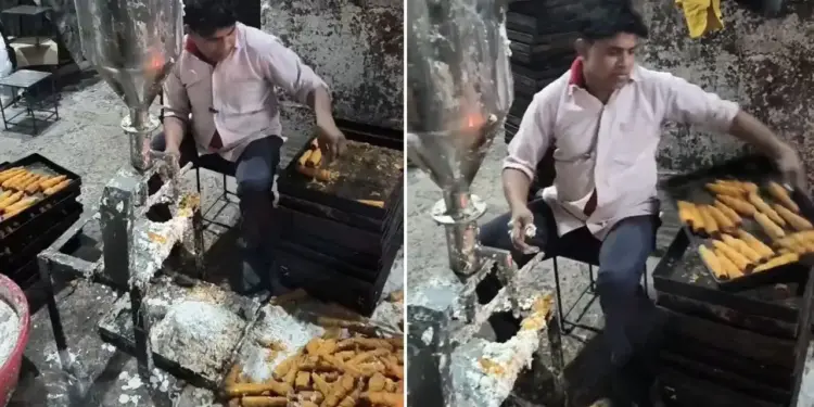 Social media users got angry after seeing the method of making cream roll, after watching the video you will also say - 'Will never eat it again'