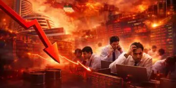 Stock Market Closing: There was an outcry in the stock market today! A huge fall of 2-2% was recorded, Sensex closed after falling by 1,690.