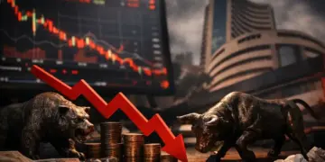 Stock Market Crash: Big fall in the market again today, Sensex fell 435 points and Nifty down 110 points.