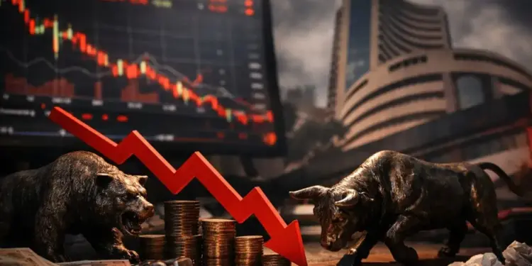 Stock Market Crash: Big fall in the market again today, Sensex fell 435 points and Nifty down 110 points.