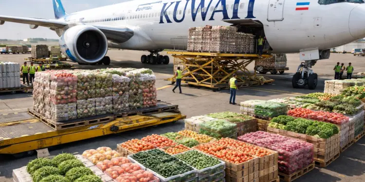 To prevent food shortage in Kuwait, special cargo flights flew from India, Kuwait Airways arrived with 82 tons of fresh goods.