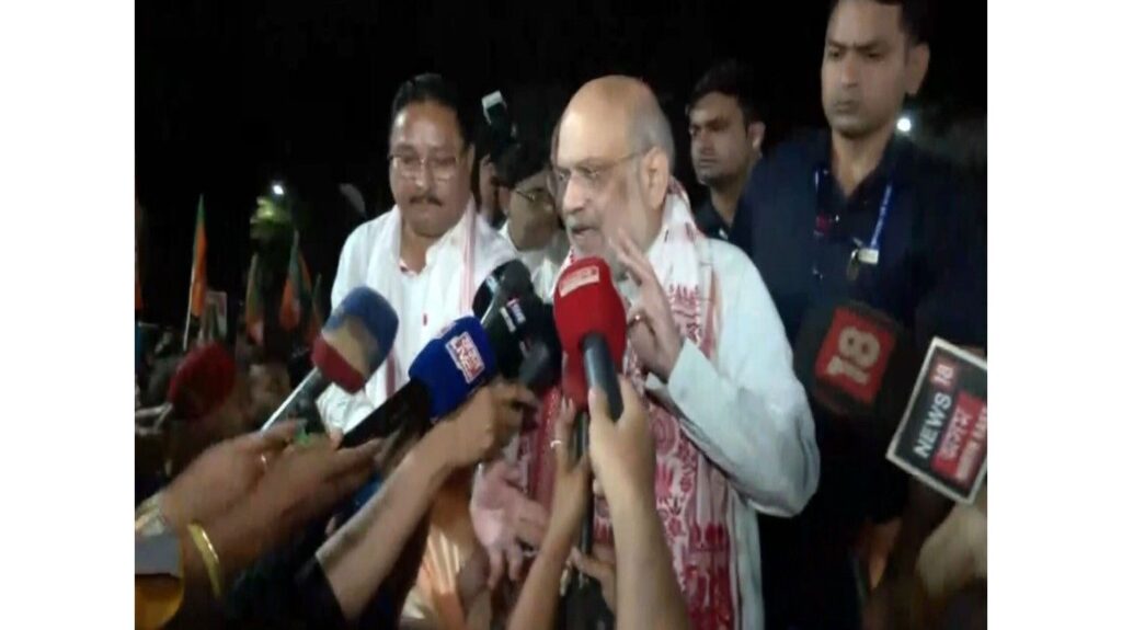 Union Home Minister Amit Shah gave a statement in Guwahati, said "people are eager to form BJP government"