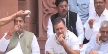 Violation of discipline in Parliament? Ex-servicemen demand public apology for eating tea and biscuits on Rahul Gandhi stairs
