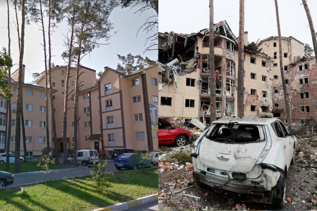 ≡ 10 heartbreaking before and after photos of Ukrainian cities destroyed by the Russians ➤ Brain Berries