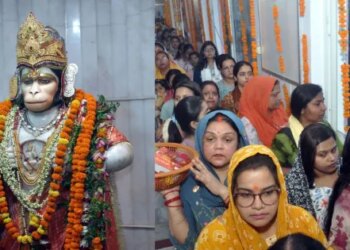 Temples of Lucknow and Ayodhya resonated with Jai Shri Ram and Jai Hanuman, recitation of Bhandara and Sunderkand, see pictures.