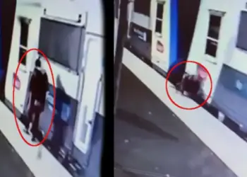 A girl fell under the train while using her mobile phone, the entire train passed over her, then a miracle happened
