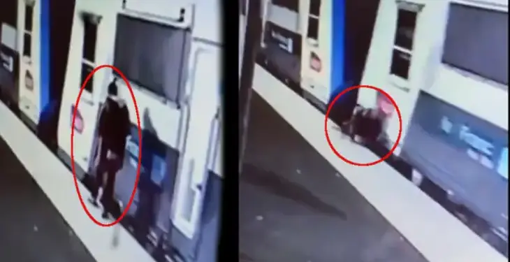 A girl fell under the train while using her mobile phone, the entire train passed over her, then a miracle happened