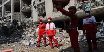 America and Israel attack in the south of Iran, Red Crescent vehicle destroyed, employees saved their lives by running away