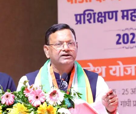 Brainstorming regarding BJP's 'Deendayal Upadhyay Training Mahabhiyan' in Lucknow