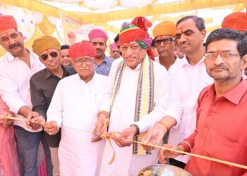 Chanaud Gram Panchayat got the gift of many development works, Cabinet Minister Jora Ram Kumawat laid the foundation stone of many works.