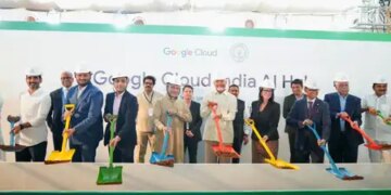 Chandrababu Naidu, Ashwini Vaishnav lay foundation stone for Google Cloud AI Hub in Visakhapatnam