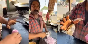 Desi jugaad for cutting onion goes viral, you will be surprised after watching the video