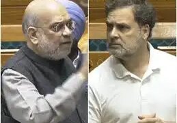 'Hair will turn grey, it is not easy to sit here...' Amit Shah made verbal attack on Rahul Gandhi through gestures