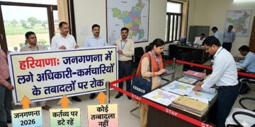 Haryana: Ban on transfers of officers and employees engaged in census