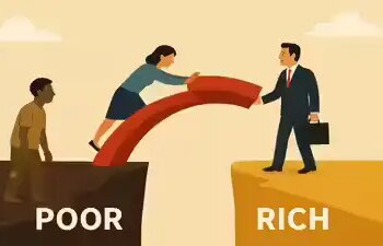 Imbalance of wealth in India: 1688 families have half of the total GDP, the poor are becoming poorer.
