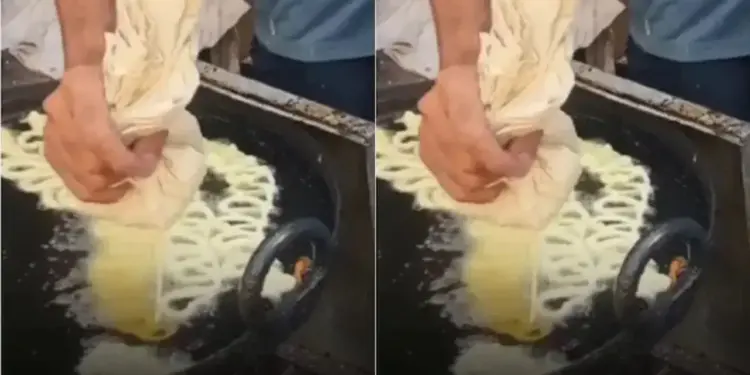 Jalebi seller's home-made jugaad amid LPG crisis in Prayagraj, stove running on waste engine oil goes viral