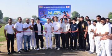 'Japanese Zone Premier League' cricket tournament begins in Neemrana, enthusiasm seen among employees