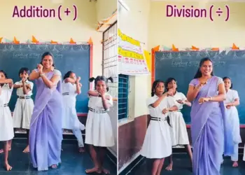 Madam's unique method is going viral on social media, she teaches mathematics to children with dance