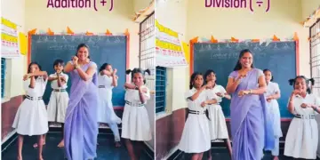 Madam's unique method is going viral on social media, she teaches mathematics to children with dance