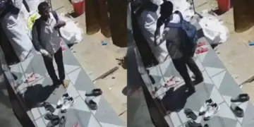Man's act of stealing shoes caught on camera, people shocked on social media