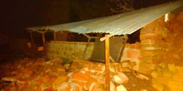 Nature's havoc and sobbing hopes: Orgy of storm and hailstorm in Rudawal, plea for compensation amid the scene of devastation.