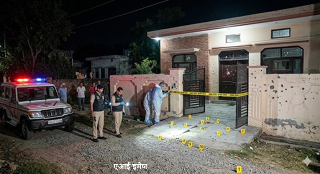 Panic in Yamunanagar: Miscreants fired indiscriminately at the house of former Sarpanch, escaped after firing 15 rounds.