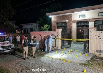 Panic in Yamunanagar: Miscreants fired indiscriminately at the house of former Sarpanch, escaped after firing 15 rounds.
