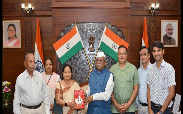 Presented the book 'Early History of Rajasthan' to the Governor