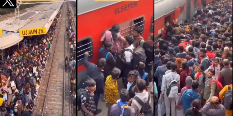 Question on Railways: Video of crowd entering through emergency window of sleeper coach goes viral, users say - remove the gate itself