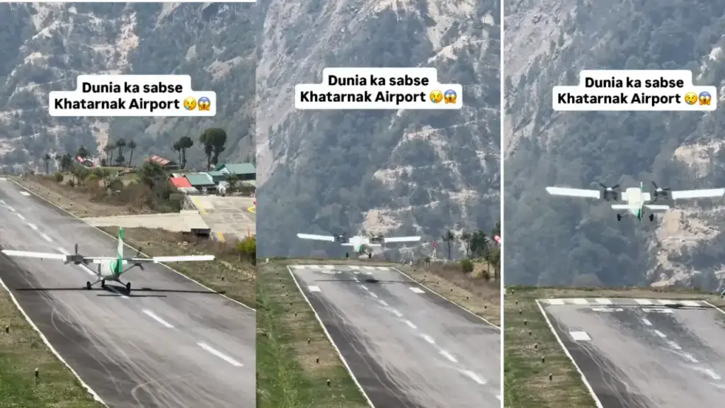 Scary sight! Viral video of the world's most dangerous airport, you will be stunned to see the takeoff of the plane