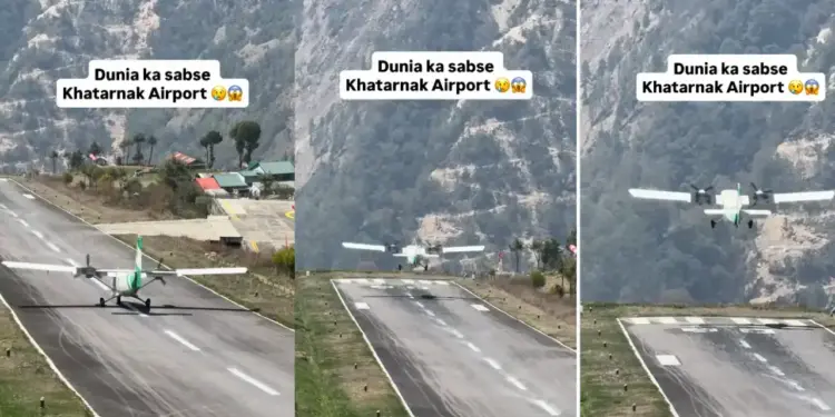 Scary sight! Viral video of the world's most dangerous airport, you will be stunned to see the takeoff of the plane