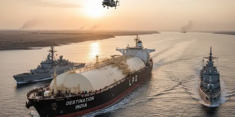 Ship loaded with LPG reached India via Hormuz, Navy provided security amid war