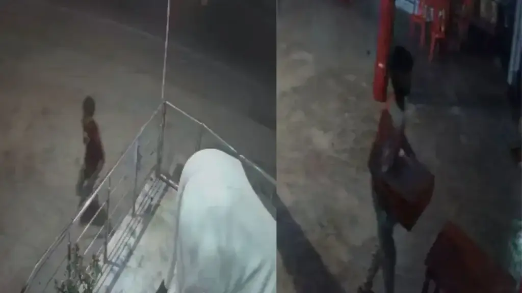 Theft in Baba Bhadeshwar Nath temple of Muzaffarpur, thieves took away valuables including donation box; Incident captured in CCTV